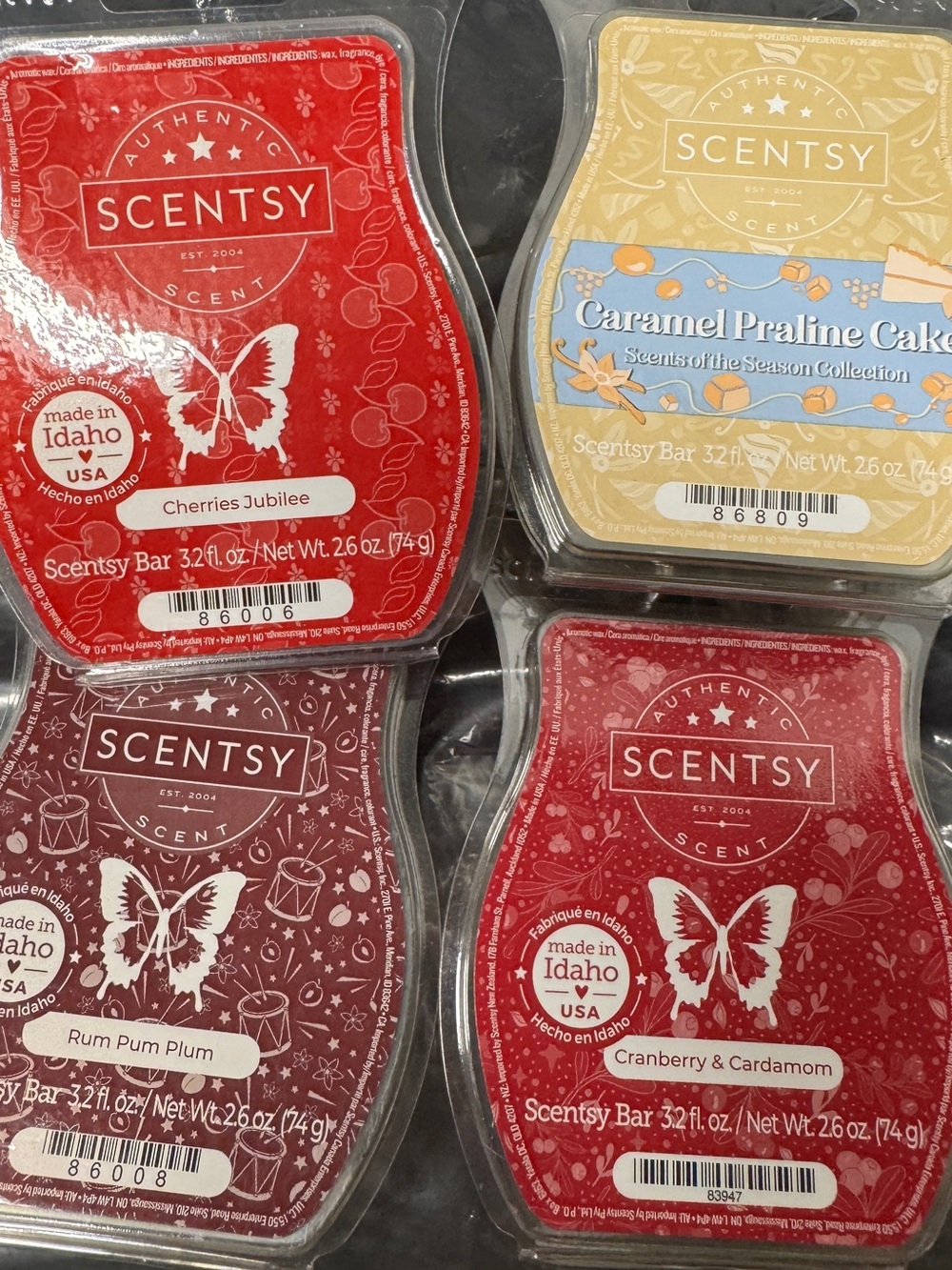 Scentsy Wax Bar Variety Pack - Red, Burgundy, Cream